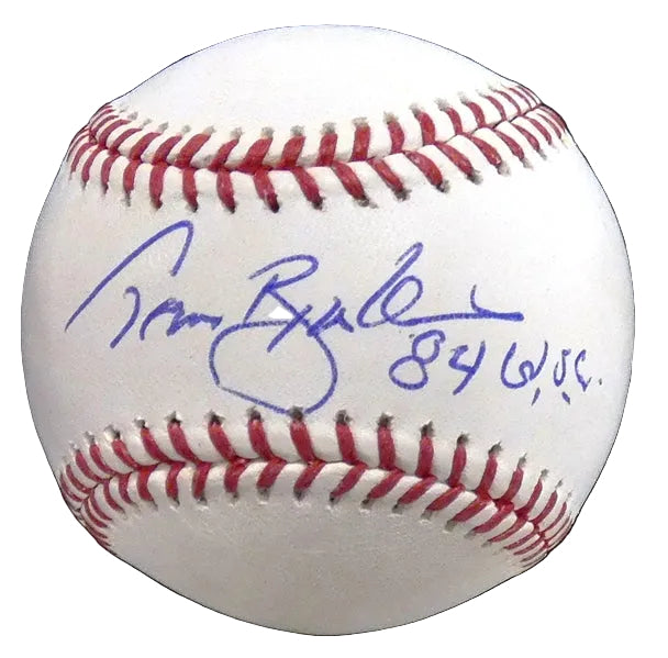 Tom Brookens Autographed Detroit Tigers Baseball w/84 WSC And Beckett COA