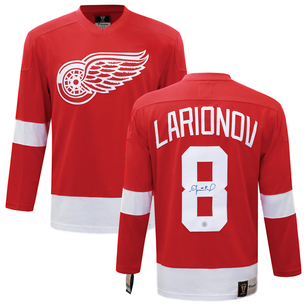 Igor Larionov Hand-Signed Detroit Red Wings Fanatics Breakaway Retro Jersey, With COA