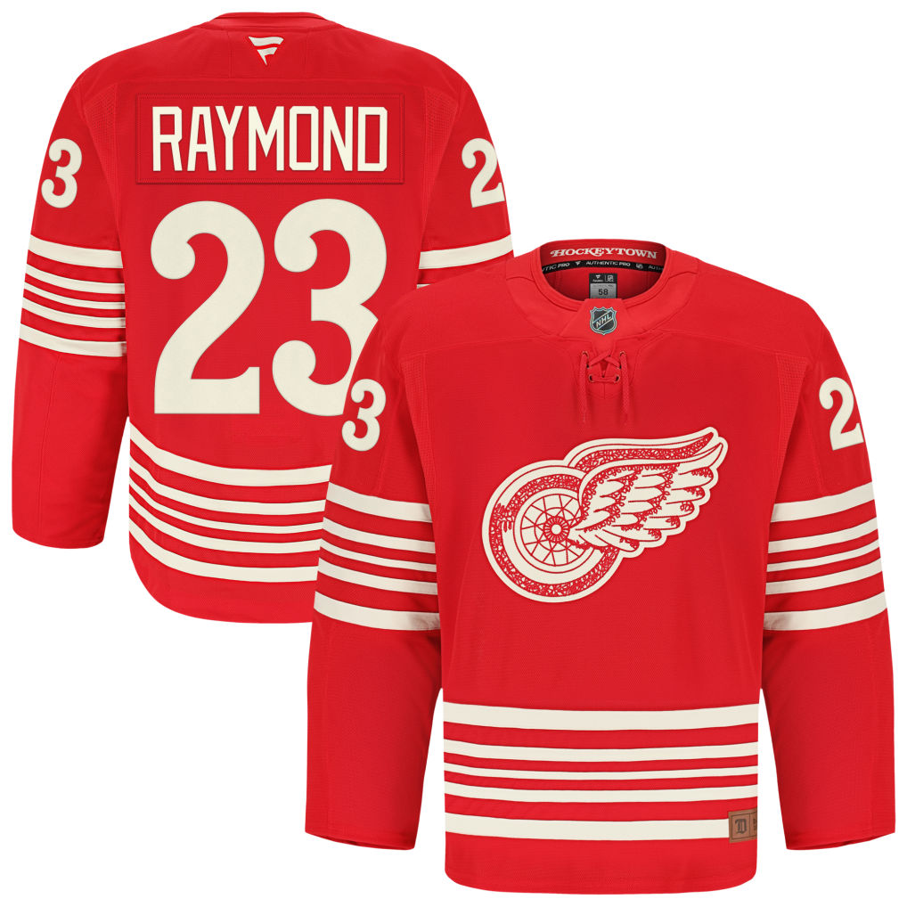 Lucas Raymond Detroit Red Wings Fanatics Authentic Pro Centennial Jersey, Size XXL