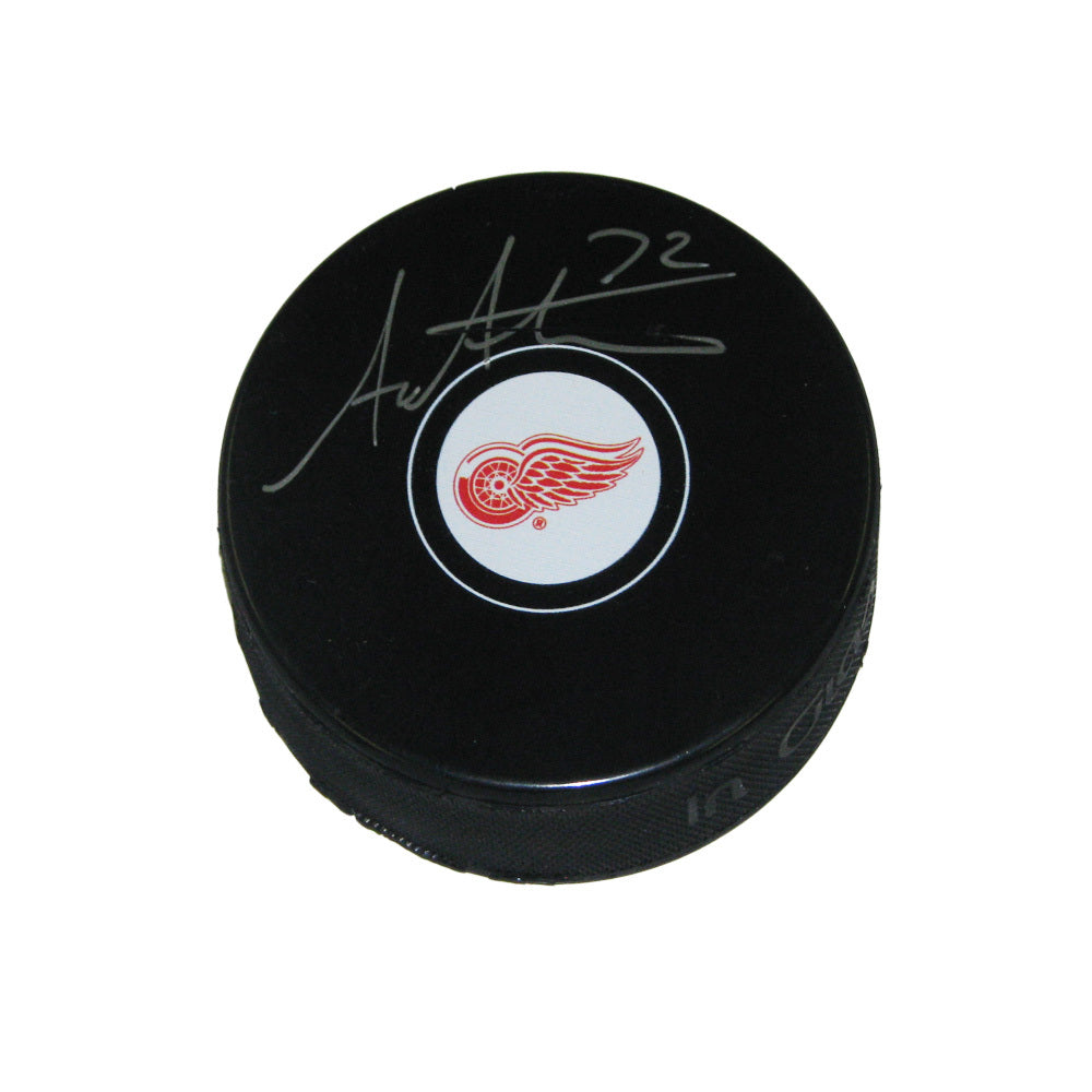 Andreas Athanasiou Hand-Signed Detroit Red Wings Puck, With COA