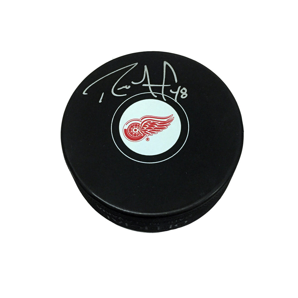 Ryan Sproul Hand-Signed Detroit Red Wings Puck, With COA