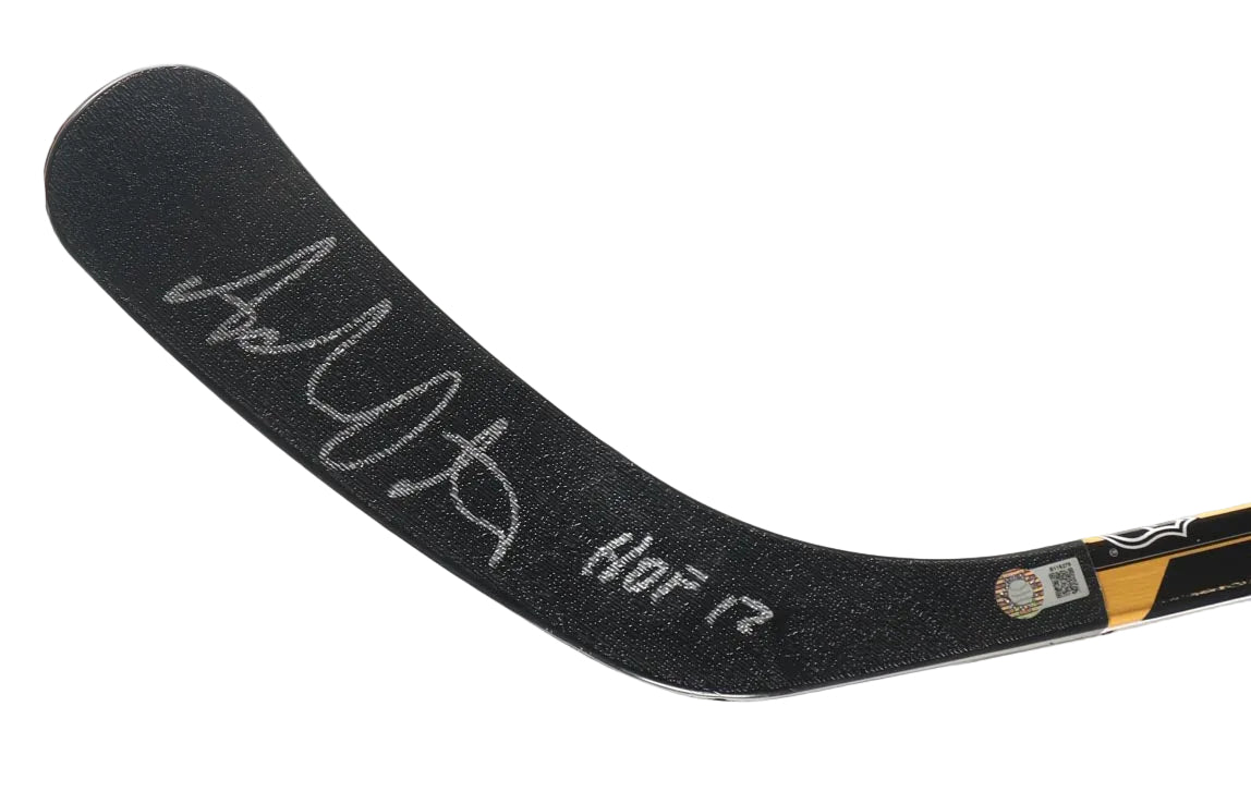Adam Oates Hand-Signed Boston Bruins Stick Inscribed "HOF 12", With Schwartz COA
