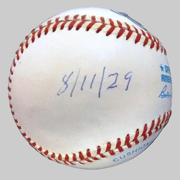 Willis Hudlin Autographed Baseball w/ Babe Ruth's 500th HR And Beckett COA