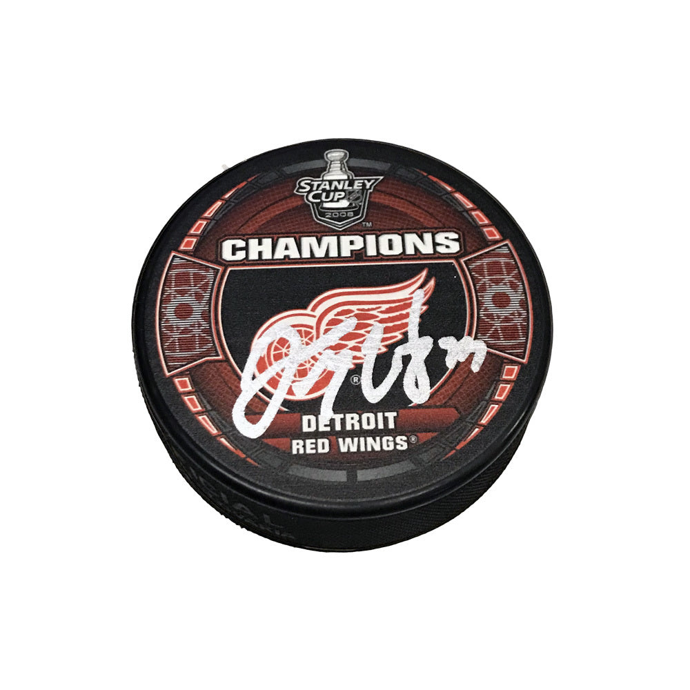 Darren McCarty Hand-Signed Detroit Red Wings 2008 Stanley Cup Champions Puck, With COA
