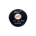 Emmitt Finnie Autographed Detroit Red Wings Centennial Puck W/"1st Goal 10/19/25" And COA