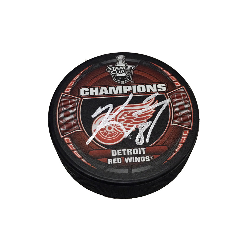 Kirk Maltby Hand-Signed Detroit Red Wings 2008 Stanley Cup Champions Puck, With COA