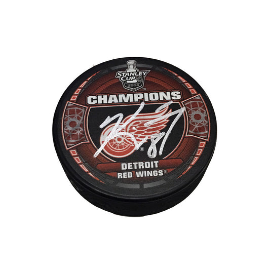 Kirk Maltby Hand-Signed Detroit Red Wings 2008 Stanley Cup Champions Puck, With COA