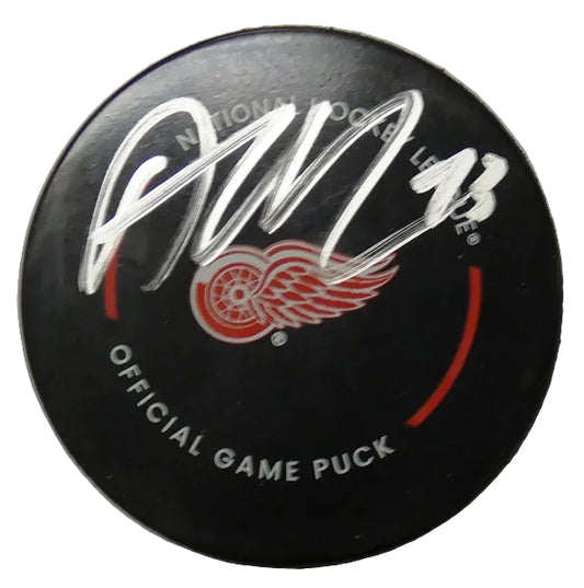 Alex DeBrincat Autographed Detroit Red Wings Official Game Puck, With COA