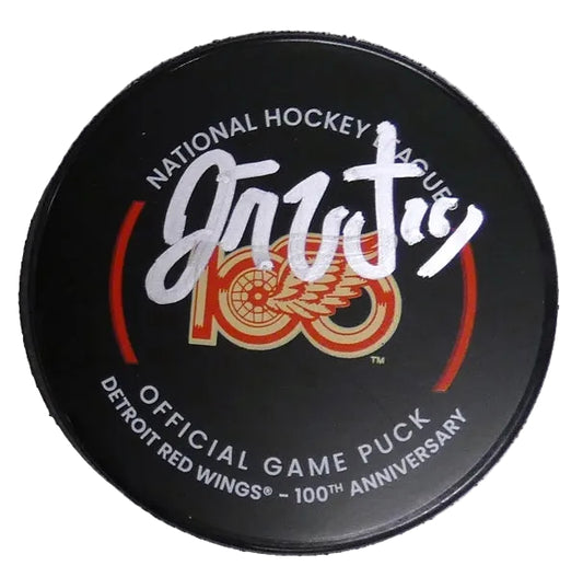 Darren McCarty Autographed Detroit Red Wings Centennial Puck, With COA