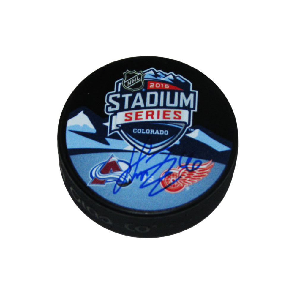 Henrik Zetterberg Hand-Signed Detroit Red Wings 2016 Stadium Series Souvenir Puck, With COA
