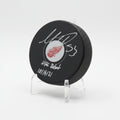 Moritz Seider Autographed Detroit Red Wings Puck w/NHL Debut And COA