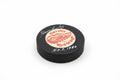 Harry Lumley Autographed Detroit Red Wings Puck, With HOF 1980 And COA