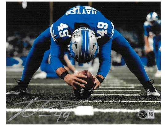Hogan Hatten Hand-Signed Detroit Lions 8x10 Photo, With Beckett COA