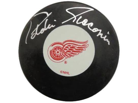 Eddie Giacomin Hand-Signed Detroit Red Wings Puck, With COA