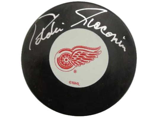 Eddie Giacomin Hand-Signed Detroit Red Wings Puck, With COA