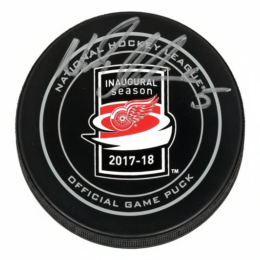 Nicklas Lidstrom Autographed LCA Inaugural Season Official Game Puck, With COA