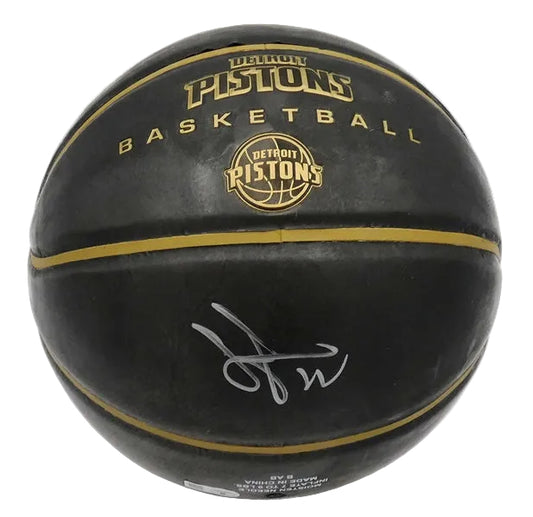Tayshuan Prince Autographed Detroit Pistons Basketball, With Beckett COA