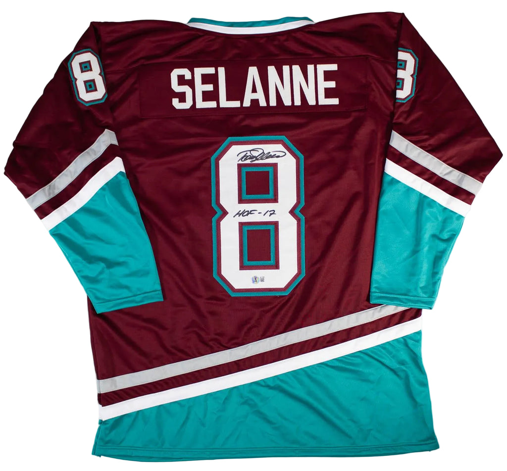 Teemu Selanne Hand-Signed Anaheim Ducks Custom Jersey, With HOF 17 And Beckett COA