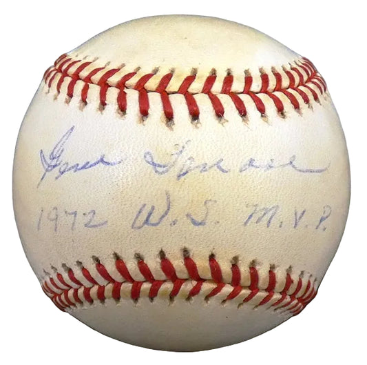 Gene Tenace Autographed Oakland Athletics Baseball, With 1972 W.S. MVP And Beckett COA