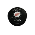 Valtteri Filppula Hand-Signed Detroit Red Wings Puck w/"First Goal 10/28/06" And COA