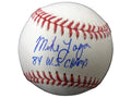 Mike Laga Hand-Signed Detroit Tigers Baseball w/ 84 WSC And COA
