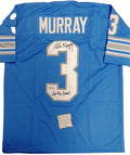 Eddie Murray Autographed Custom Detroit Lions Jersey, With 2X Pro Bowl And COA