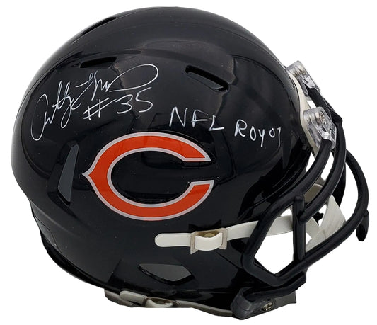 Anthony Thomas Hand-Signed Chicago Bears Speed Mini Helmet, W/"NFL ROY 01" And Beckett COA