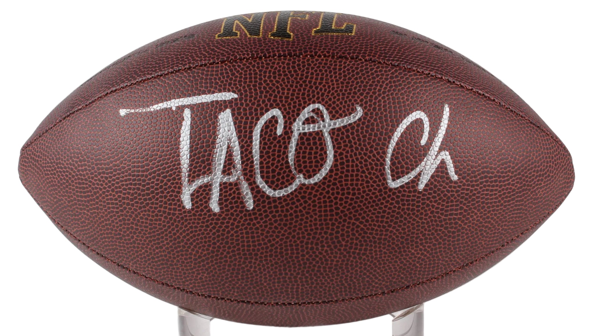 Taco Charlton Hand-Signed NFL Football, With PSA COA
