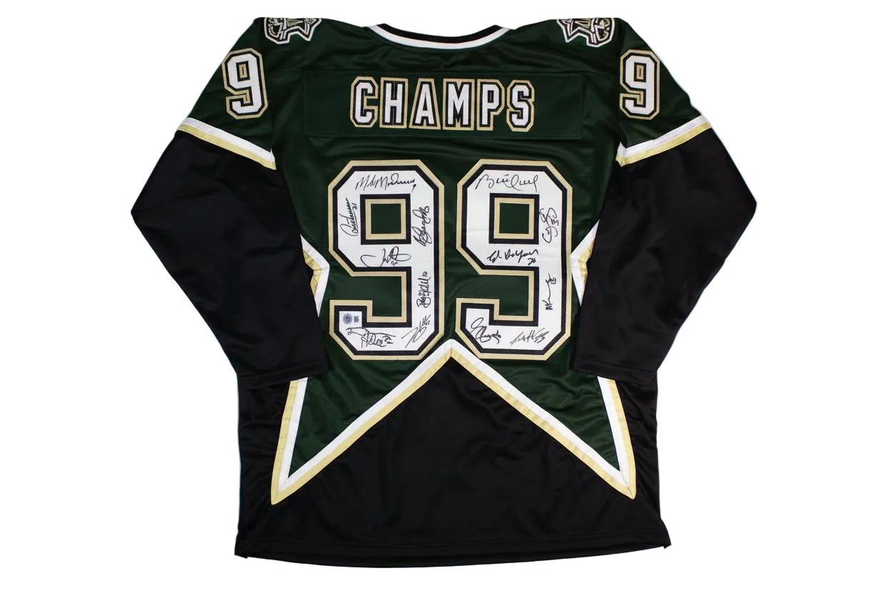1999 Stanley Cup Champion Dallas Stars Team (x13) Hand-Signed Custom Jersey, With Beckett COA