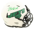 Zach Wilson Hand-Signed NY Jets LEA Speed Mini Helmet, With Beckett COA