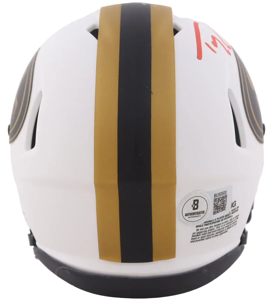 Trey Lance Hand Signed SF 49ers LEA Speed Mini Helmet, With Beckett COA
