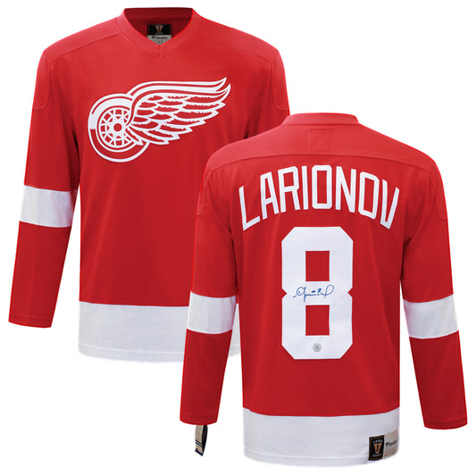 Igor Larionov Hand-Signed Detroit Red Wings Fanatics Breakaway Retro Jersey, With COA