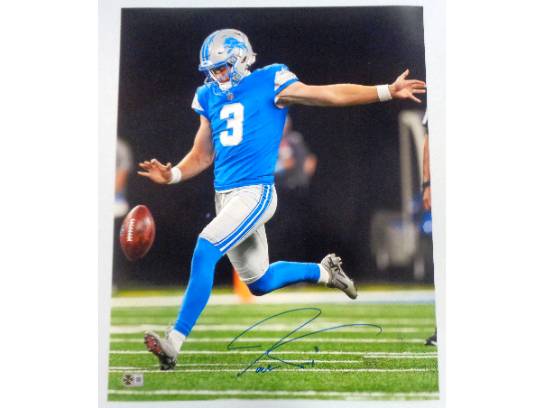 Jack Fox Autographed Detroit Lions 16X20 Photo, With Beckett COA