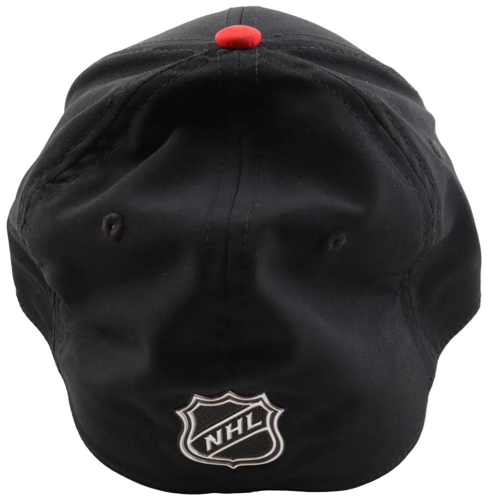 Alex Delvecchio Autographed Detroit Red Wings Hat, With "HOF 77" And JSA