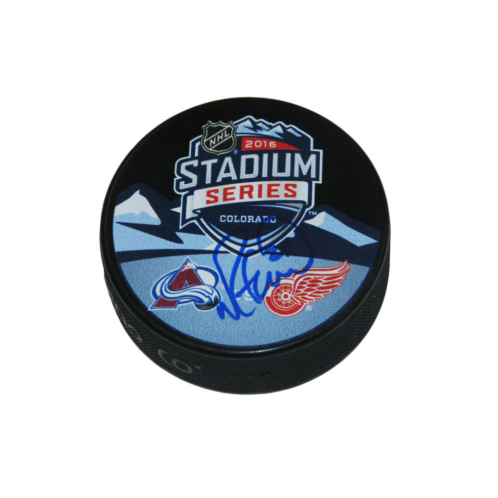 Mike Green Hand-Signed Detroit Red Wings 2016 Stadium Series Souvenir Puck, With COA