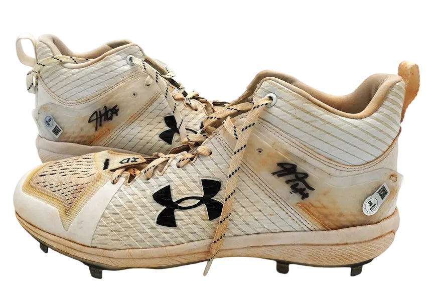 Justyn-Henry Malloy Autographed And GAME USED Detroit Tigers Cleats, With Beckett COA