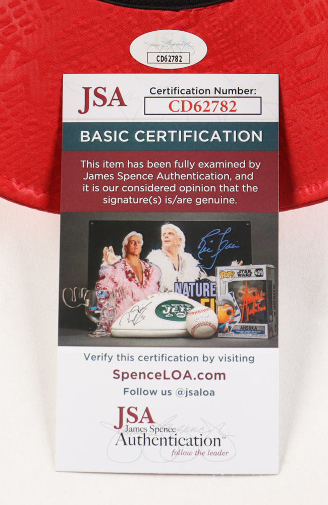 Alex Delvecchio Autographed Detroit Red Wings Hat, With "HOF 77" And JSA