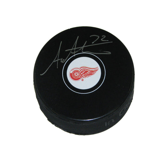 Andreas Athanasiou Hand-Signed Detroit Red Wings Puck, With COA