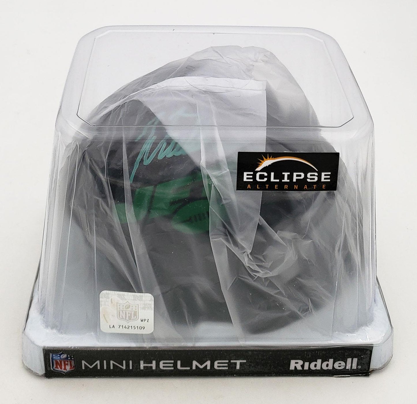 Justin Fields Hand-Signed New York Jets Eclipse Alternate Speed Mini Helmet, With Beckett COA