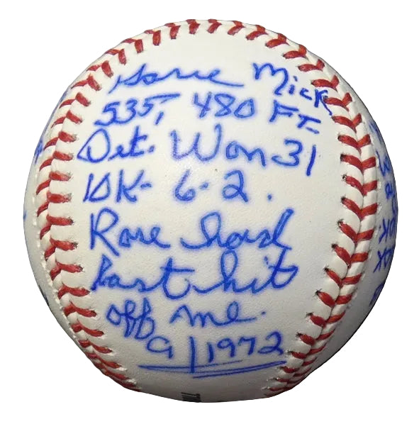 Denny McLain Autographed Stats Baseball, With Beckett COA