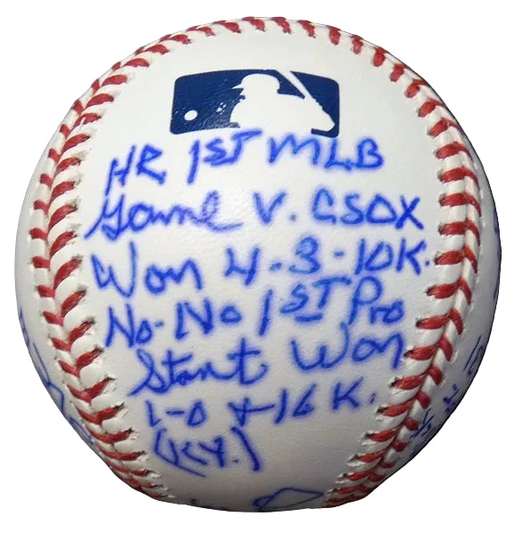 Denny McLain Autographed Stats Baseball, With Beckett COA