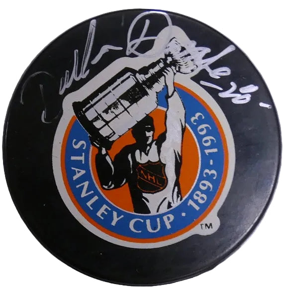 Dallas Drake Autographed 1992/93 Detroit Red Wings Stanley Cup Centennial Puck, With Beckett COA
