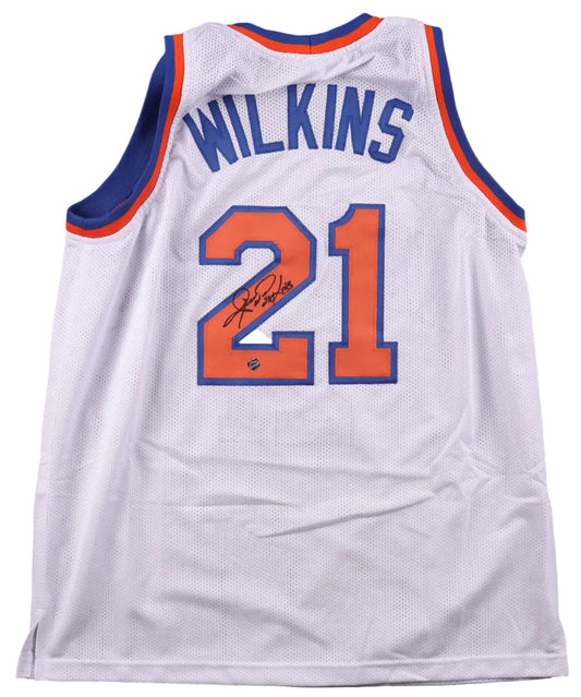 Gerald Wilkins Hand-Signed Custom XL New York Knicks Jersey, With AWM COA