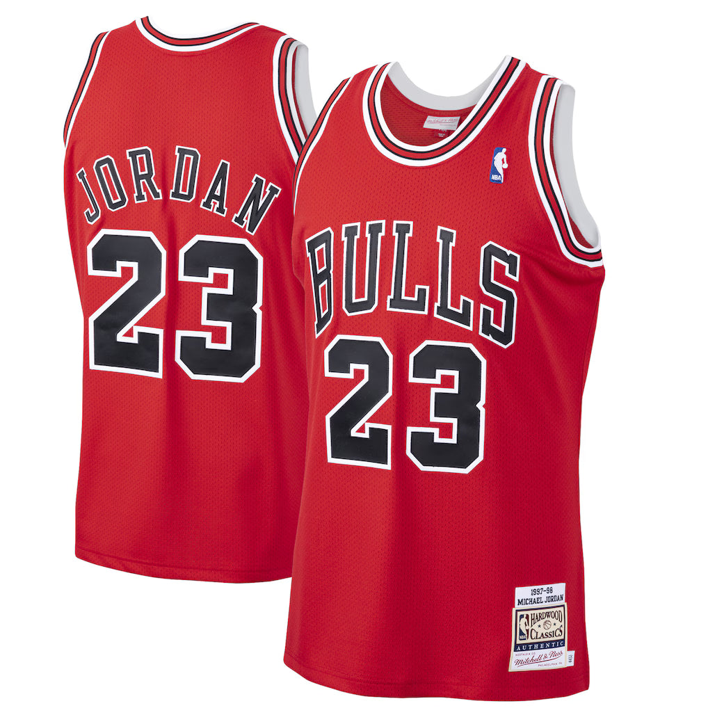 Michael Jordan Chicago Bulls XXL Mitchell & Ness Scarlet 1995/96 Hardwood Classics Authentic Jersey