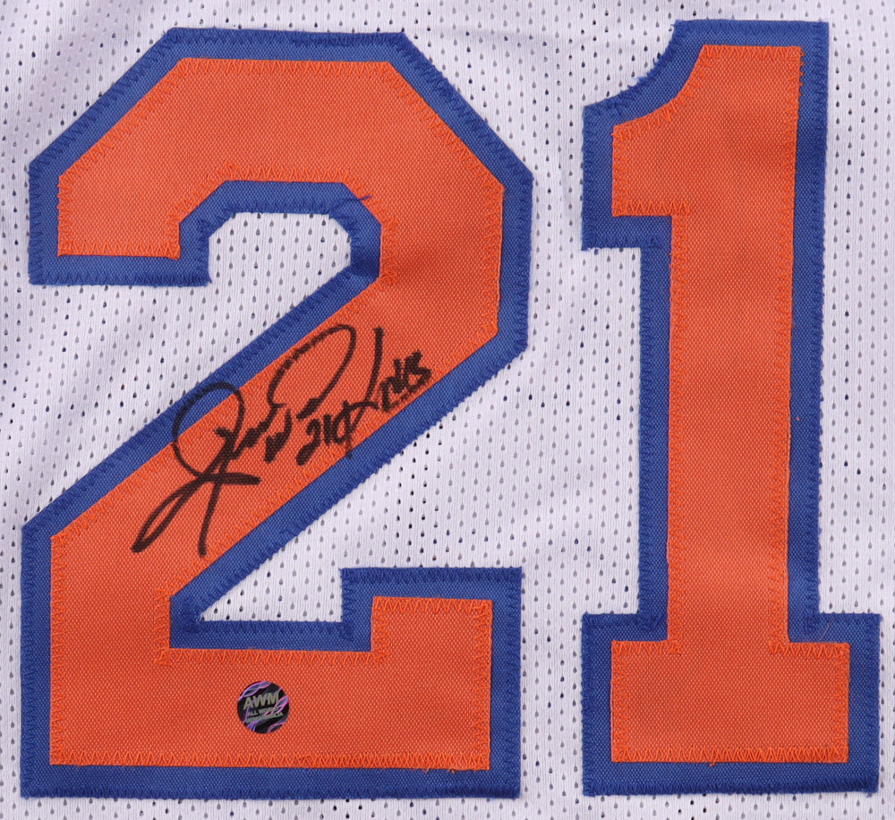 Gerald Wilkins Hand-Signed Custom XL New York Knicks Jersey, With AWM COA
