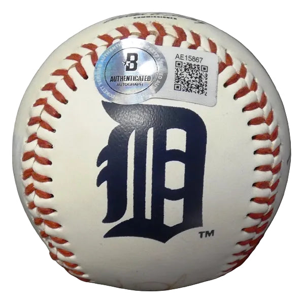 Detroit Tigers Legends Autographed Baseball, With Beckett COA