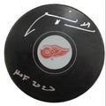 Marian Hossa Hand-Signed Detroit Red Wings Puck, w/ HOF And Beckett COA