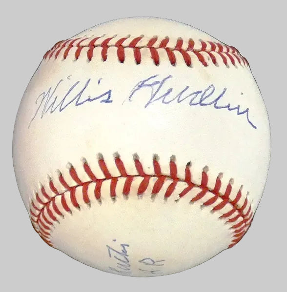 Willis Hudlin Autographed Baseball w/ Babe Ruth's 500th HR And Beckett COA