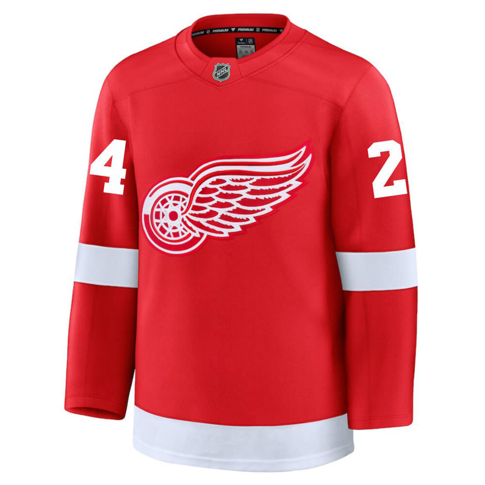 Bob Probert New Authentic Pro Jersey Size 54 (XL) In Red, Detroit Red Wings