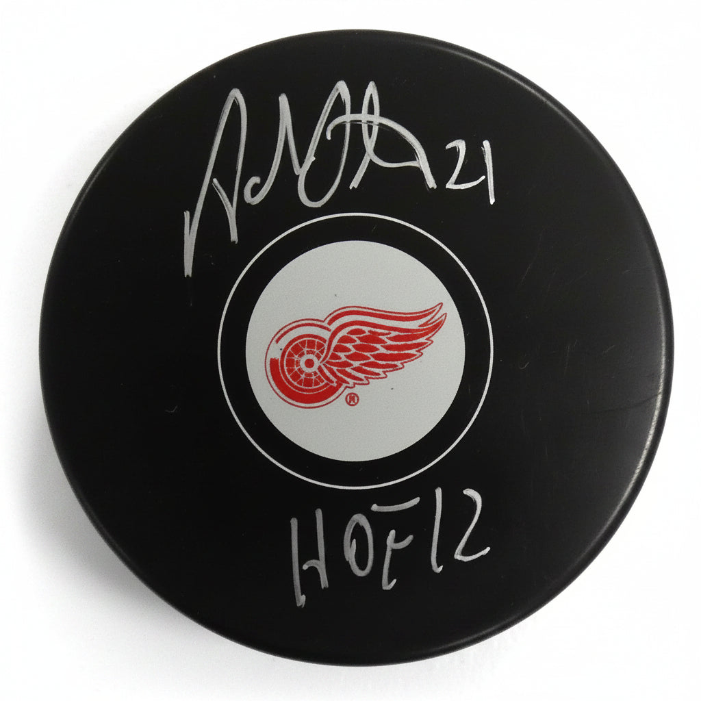 Adam Oates, Six-Time Lady Byng Memorial Trophy Finalist, Autographed Puck With HOF ’12, And Beckett Authentication